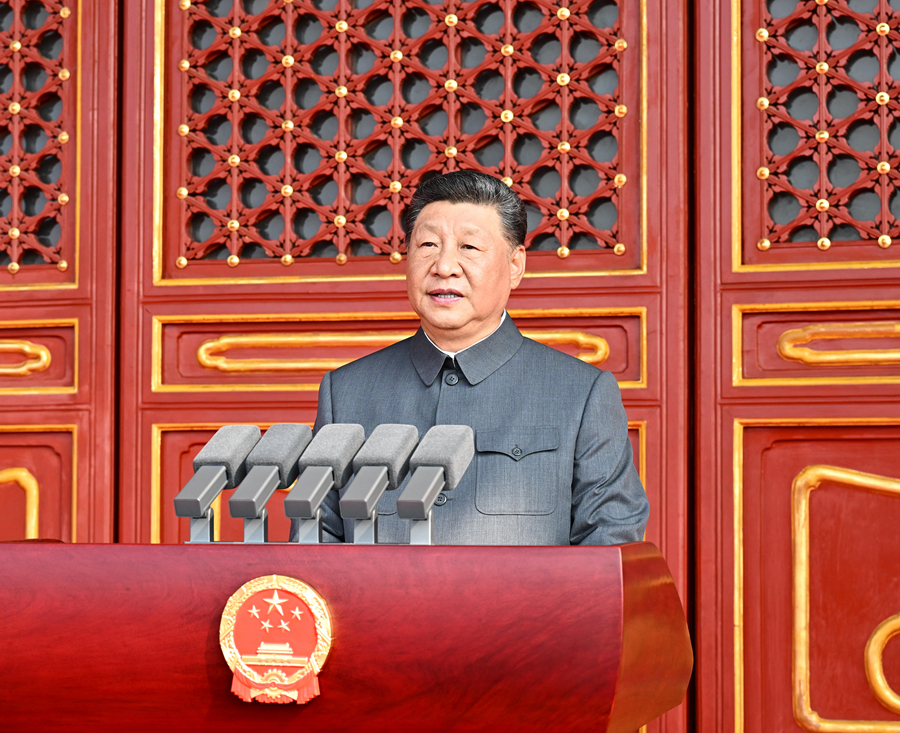 9月3日,纪念中国人民抗日战争暨世界反法西斯战争胜利80周年大会在北京天安门广场隆重举行。中共中央总书记、国家主席、中央军委主席习近平发表重要讲话。 9月3日,纪念中国人民抗日战争暨世界反法西斯战争胜利80周年大会在北京天安门广场隆重举行。中共中央总书记、国家主席、中央军委主席习近平发表重要讲话。